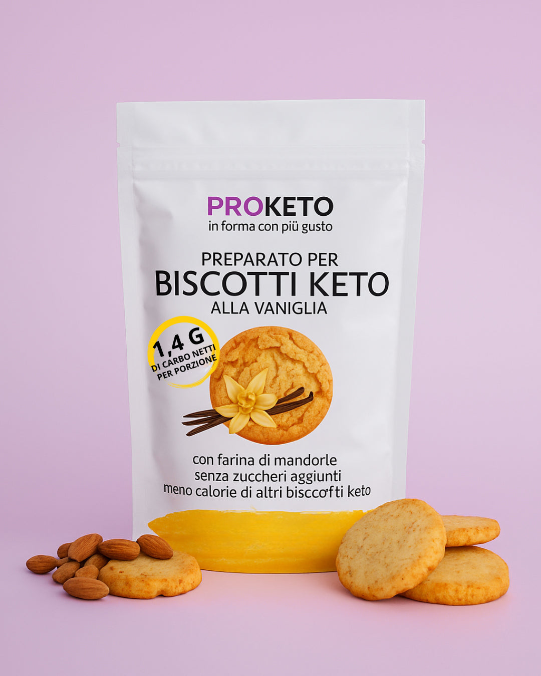 Preparato per 20 biscotti keto alla vaniglia (circa 400g) - senza glutine