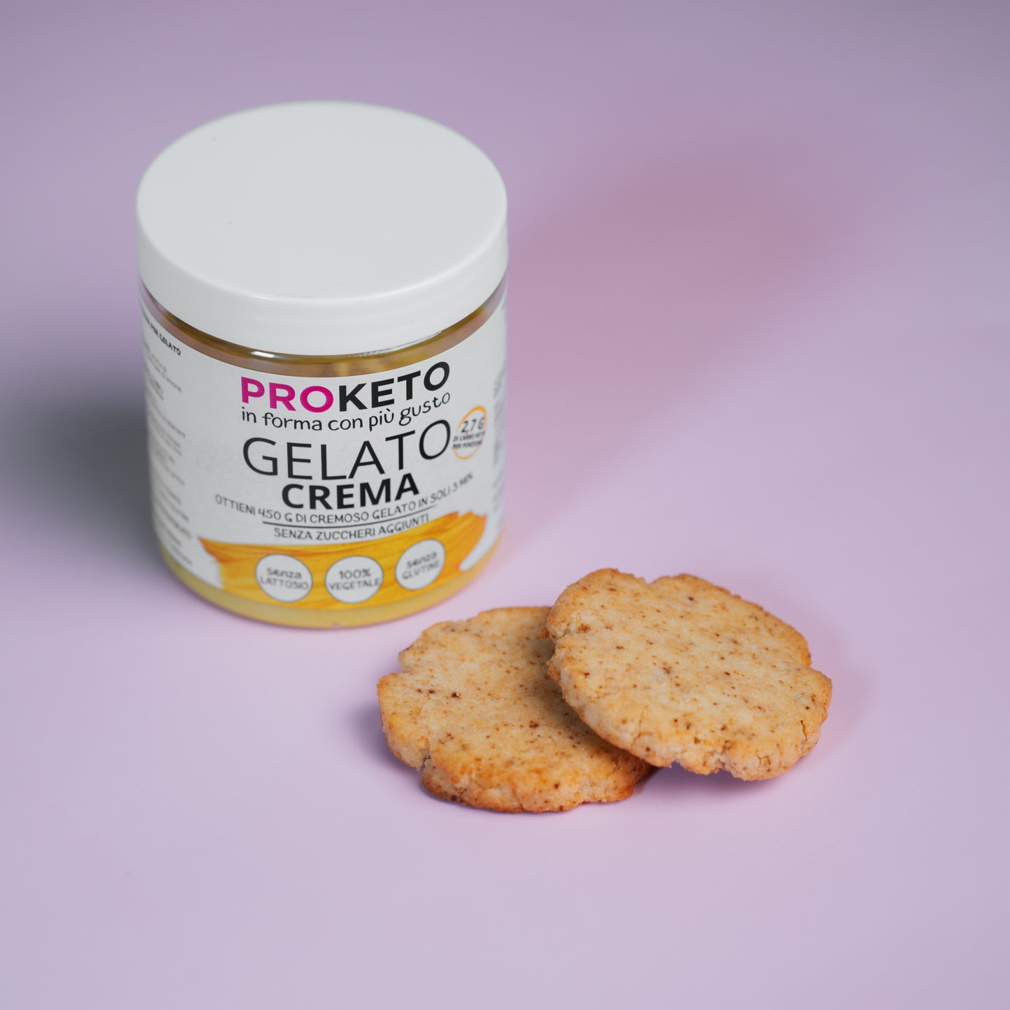 Preparato per un goloso gelato keto al gusto crema (circa 450g) - senza lattosio