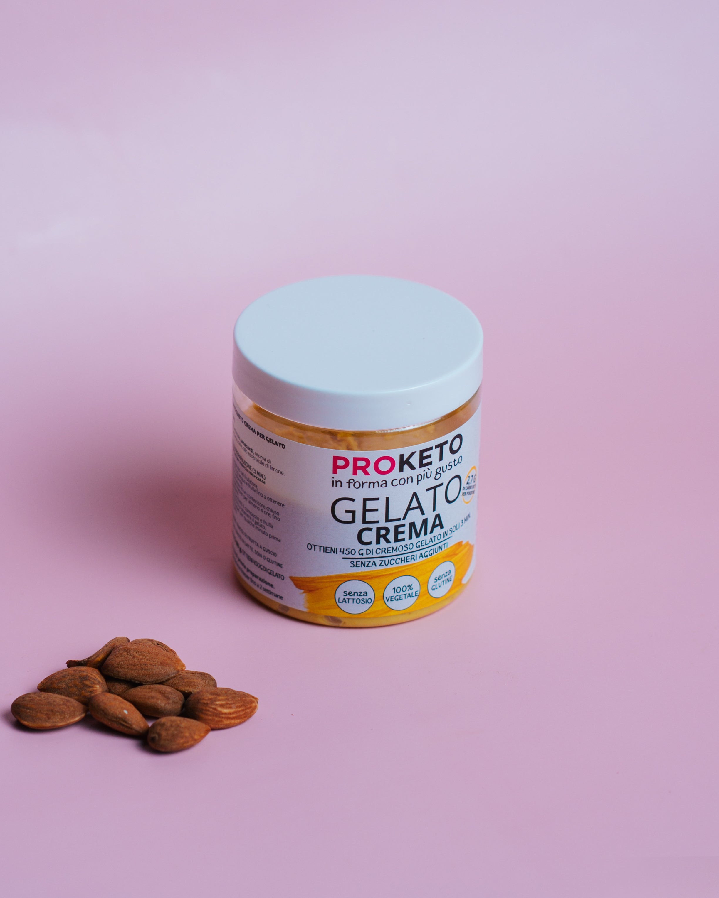 Preparato per un goloso gelato keto al gusto crema (circa 450g) - senza lattosio